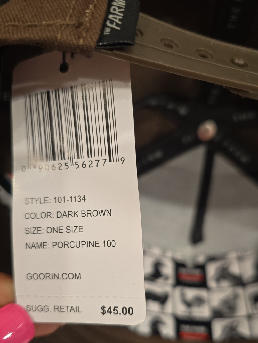 The GOORIN BROS new PRICK PORCUPINE brown Hat The Farm - Picture 4 of 4